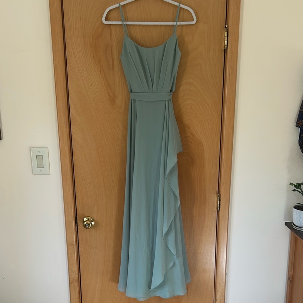 Amsale Sage Chiffon Dress
